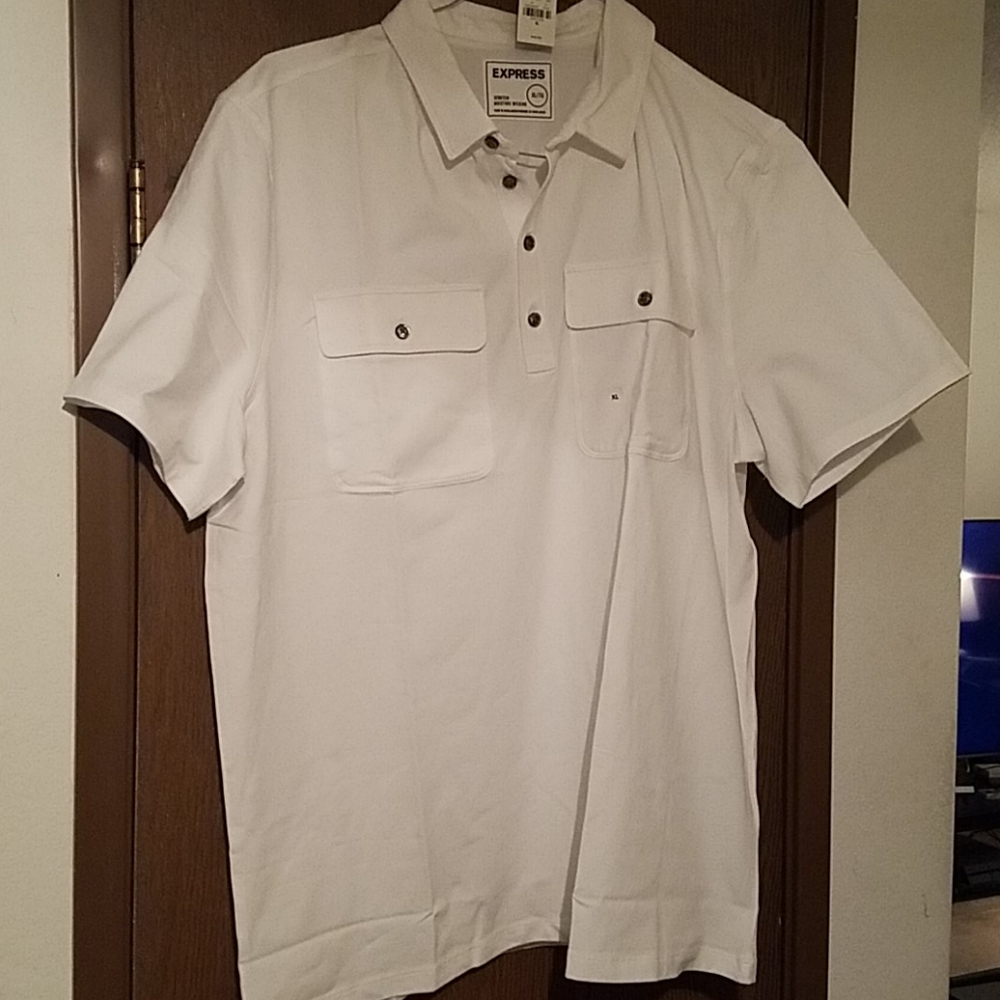 White military polo shirt